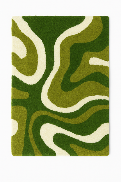 Green Mirage | Luxury Tufted Rug | 100% New Zealand Wool