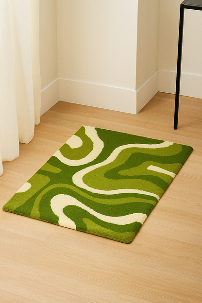Green Mirage | Luxury Tufted Rug | 100% New Zealand Wool