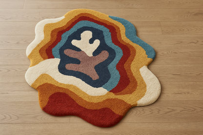 Contours of Earth | 100% New Zealand wool|Hand-tufted rug captures the natural layers