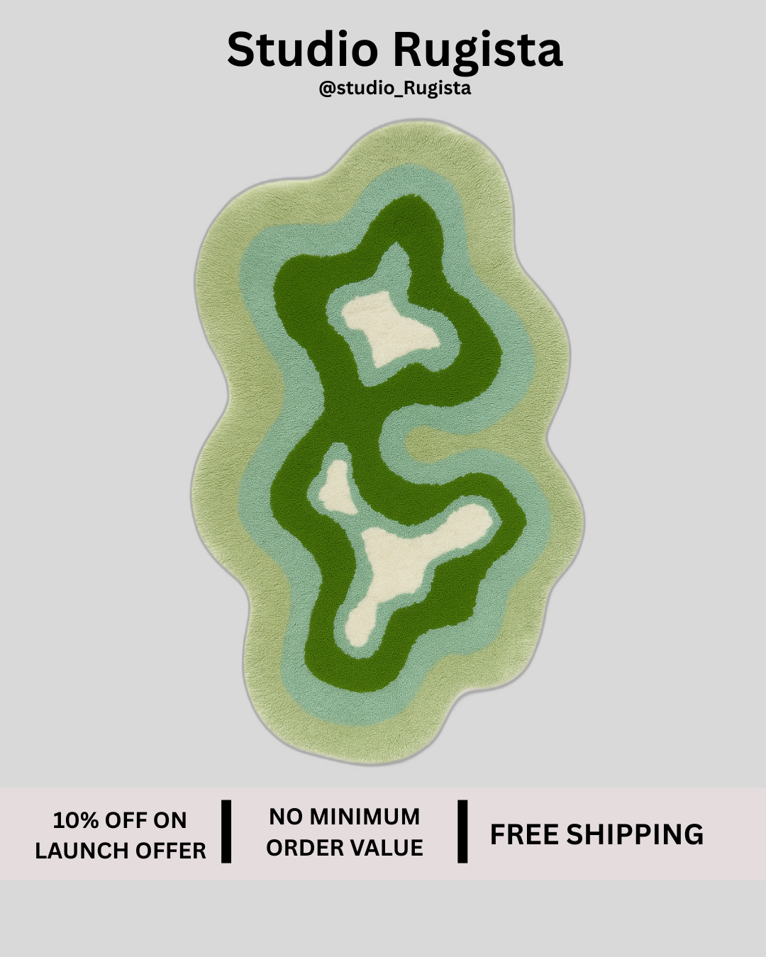 Nature’s Oasis | Hand-Tufted Rug | 100% New Zealand wool | Studio Rugista